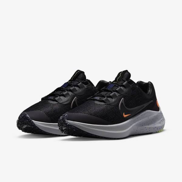 Buty do Biegania Damskie Nike Zoom Winflo 8 Shield Weatherised Szosowe Czarne Pomarańczowe Fioletowe | NK016ICZ