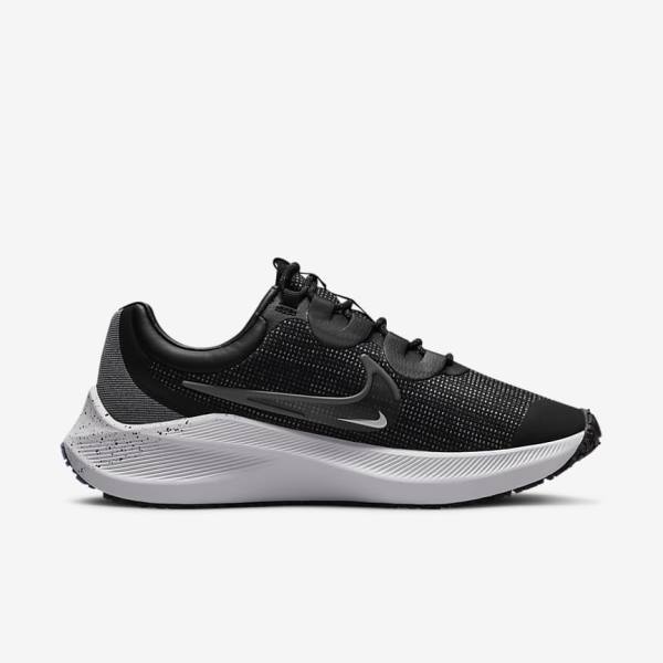 Buty do Biegania Damskie Nike Zoom Winflo 8 Shield Weatherised Szosowe Czarne Metal Srebrne Niebieskie Szare | NK061GEB