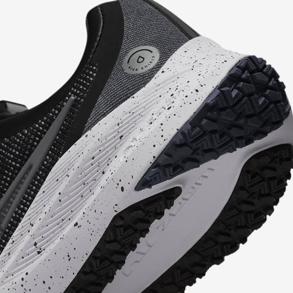 Buty do Biegania Damskie Nike Zoom Winflo 8 Shield Weatherised Szosowe Czarne Metal Srebrne Niebieskie Szare | NK061GEB