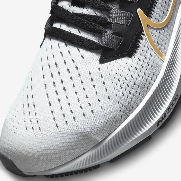 Buty do Biegania Dziecięce Nike Air Zoom Pegasus 38 Older Szosowe Głęboka Szare Metal Złote | NK403ECY