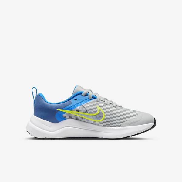 Buty do Biegania Dziecięce Nike Downshifter 12 Older Szosowe Szare Niebieskie Szare Granatowe Szare | NK319KLS