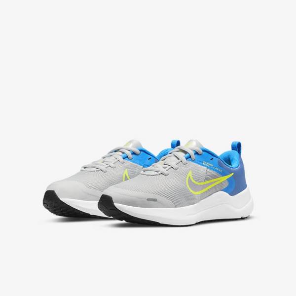 Buty do Biegania Dziecięce Nike Downshifter 12 Older Szosowe Szare Niebieskie Szare Granatowe Szare | NK319KLS