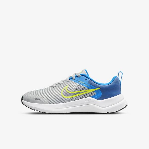 Buty do Biegania Dziecięce Nike Downshifter 12 Older Szosowe Szare Niebieskie Szare Granatowe Szare | NK319KLS