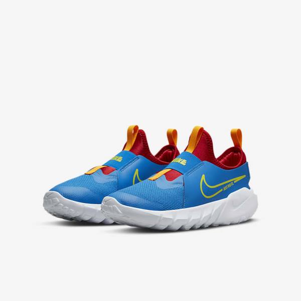 Buty do Biegania Dziecięce Nike Flex Runner 2 Older Szosowe Niebieskie Czerwone Złote Zielone | NK158QPW