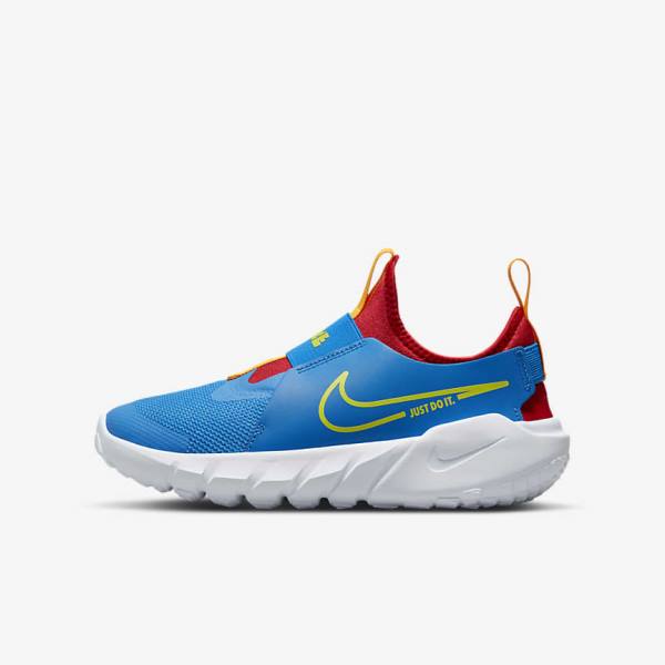 Buty do Biegania Dziecięce Nike Flex Runner 2 Older Szosowe Niebieskie Czerwone Złote Zielone | NK158QPW