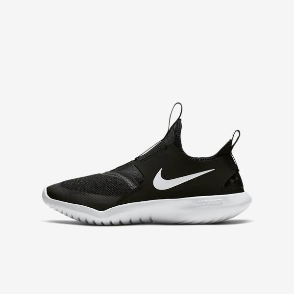 Buty do Biegania Dziecięce Nike Flex Runner Older Czarne Białe | NK861VGN