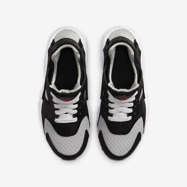 Buty do Biegania Dziecięce Nike Huarache Run Older Czarne Szare Białe Czerwone | NK980AFS