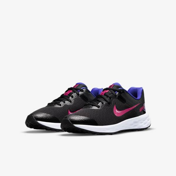 Buty do Biegania Dziecięce Nike Revolution 6 SE Older Szosowe Czarne | NK301MRI