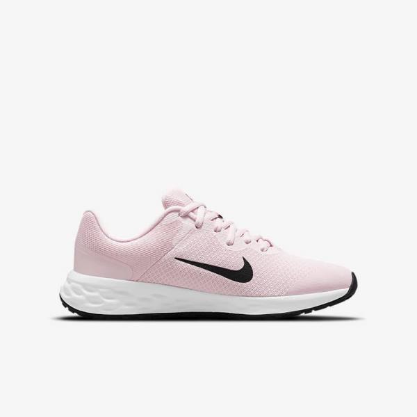 Buty do Biegania Dziecięce Nike Revolution 6 Older Szosowe Różowe Czarne | NK310PMY