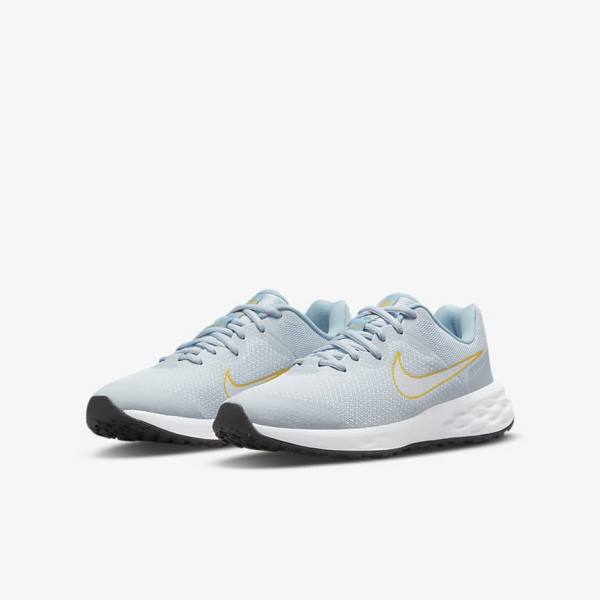 Buty do Biegania Dziecięce Nike Revolution 6 Older Szosowe Niebieskie Kolorowe | NK519XUA