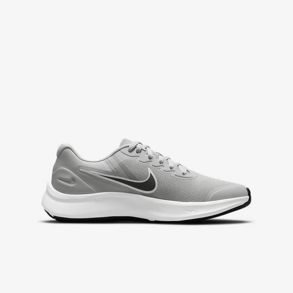 Buty do Biegania Dziecięce Nike Star Runner 3 Older Szosowe Głęboka Szare Czarne | NK728WSB