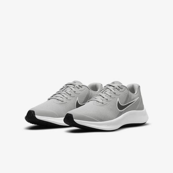 Buty do Biegania Dziecięce Nike Star Runner 3 Older Szosowe Głęboka Szare Czarne | NK728WSB