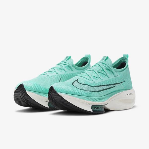 Buty do Biegania Męskie Nike Air Zoom Alphafly NEXT% Flyknit Szosowe Wyścigowe Pomarańczowe Czarne | NK467JRP