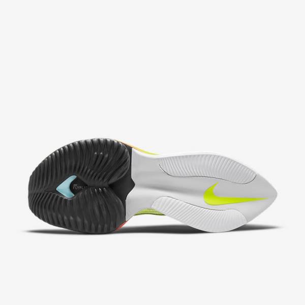 Buty do Biegania Męskie Nike Air Zoom Alphafly NEXT% Flyknit Szosowe Wyścigowe Głęboka Mango Metal Czerwone Brązowe Czarne | NK514PNW