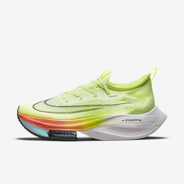 Buty do Biegania Męskie Nike Air Zoom Alphafly NEXT% Flyknit Szosowe Wyścigowe Głęboka Mango Metal Czerwone Brązowe Czarne | NK514PNW