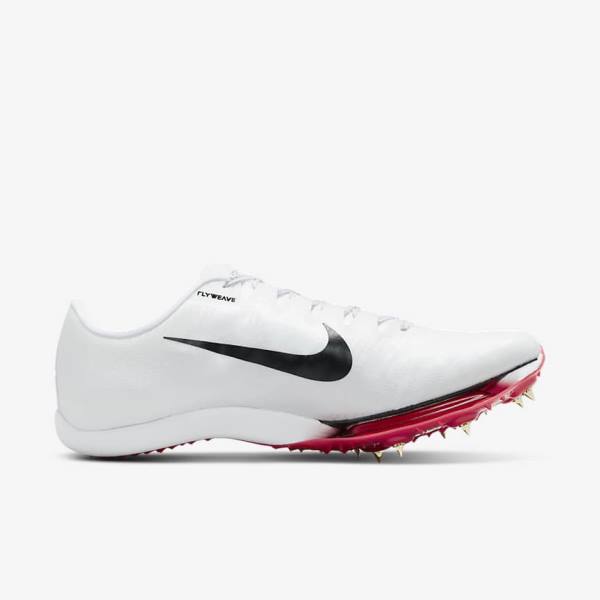 Buty do Biegania Męskie Nike Air Zoom Maxfly More Uptempo Athletics Sprinting Spikes Białe Czerwone Czarne | NK687THZ