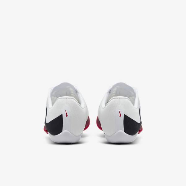 Buty do Biegania Męskie Nike Air Zoom Maxfly More Uptempo Athletics Sprinting Spikes Białe Czerwone Czarne | NK687THZ