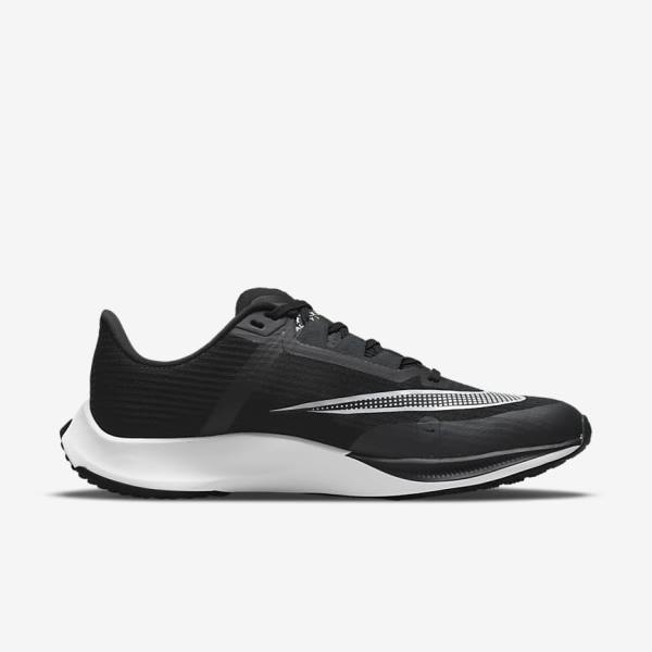 Buty do Biegania Męskie Nike Air Zoom Rival Fly 3 Szosowe Wyścigowe Czarne Ciemny Szare Białe | NK876VOH