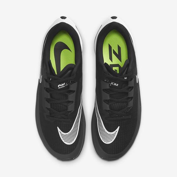 Buty do Biegania Męskie Nike Air Zoom Rival Fly 3 Szosowe Wyścigowe Czarne Ciemny Szare Białe | NK876VOH