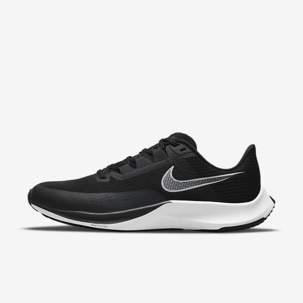 Buty do Biegania Męskie Nike Air Zoom Rival Fly 3 Szosowe Wyścigowe Czarne Ciemny Szare Białe | NK876VOH