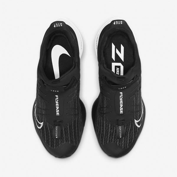 Buty do Biegania Męskie Nike Air Zoom Tempo NEXT% FlyEase Easy On-Off Szosowe Czarne Białe | NK526RHW