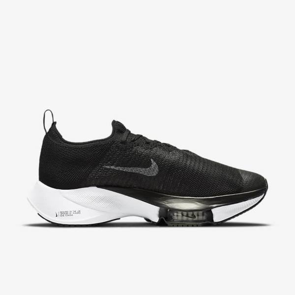 Buty do Biegania Męskie Nike Air Zoom Tempo NEXT% Szosowe Czarne Ciemny Szare Platyna Białe | NK602LNJ