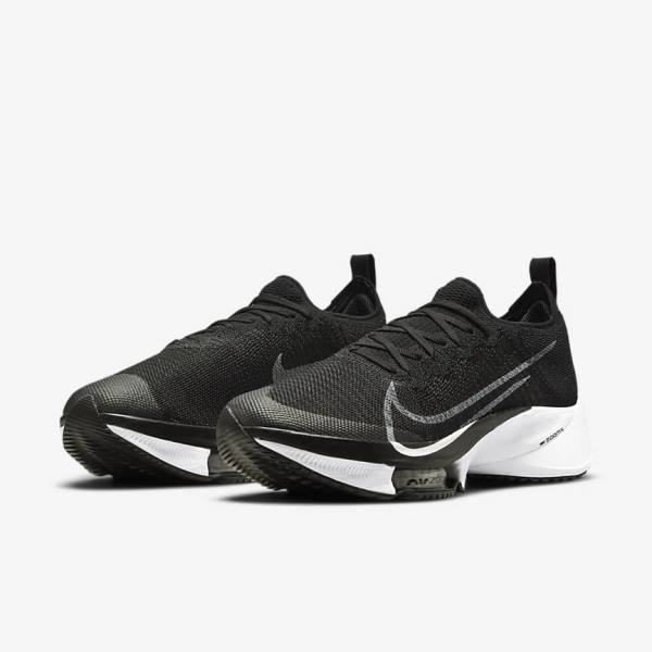 Buty do Biegania Męskie Nike Air Zoom Tempo NEXT% Szosowe Czarne Ciemny Szare Platyna Białe | NK602LNJ