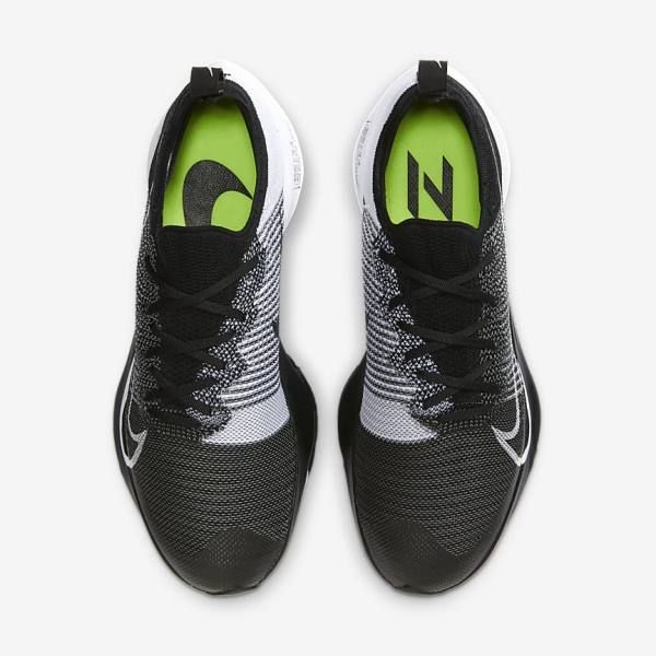 Buty do Biegania Męskie Nike Air Zoom Tempo NEXT% Szosowe Czarne Białe | NK781MHB