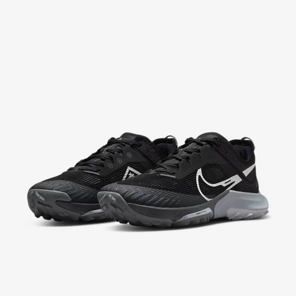 Buty do Biegania Męskie Nike Air Zoom Terra Kiger 8 Trailowe Czarne Ciemny Szare Platyna | NK837JTO