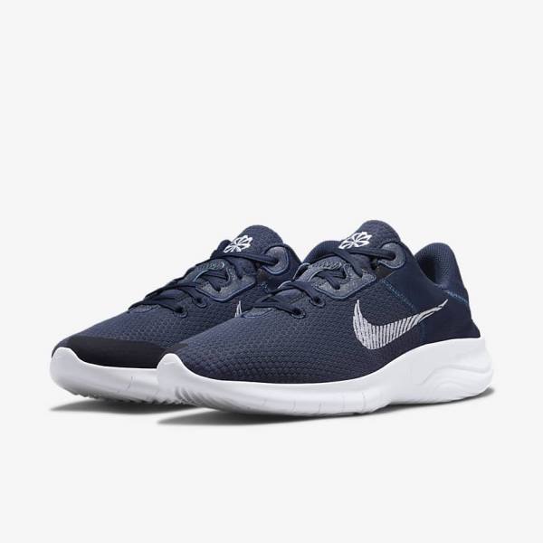 Buty do Biegania Męskie Nike Flex Experience Run 11 Next Nature Szosowe Granatowe Ciemny Obsidian Białe | NK903KSH