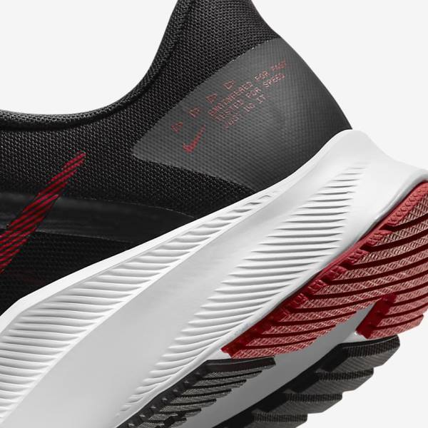 Buty do Biegania Męskie Nike Quest 4 Szosowe Czarne Białe Ciemny Szare Czerwone | NK751SER