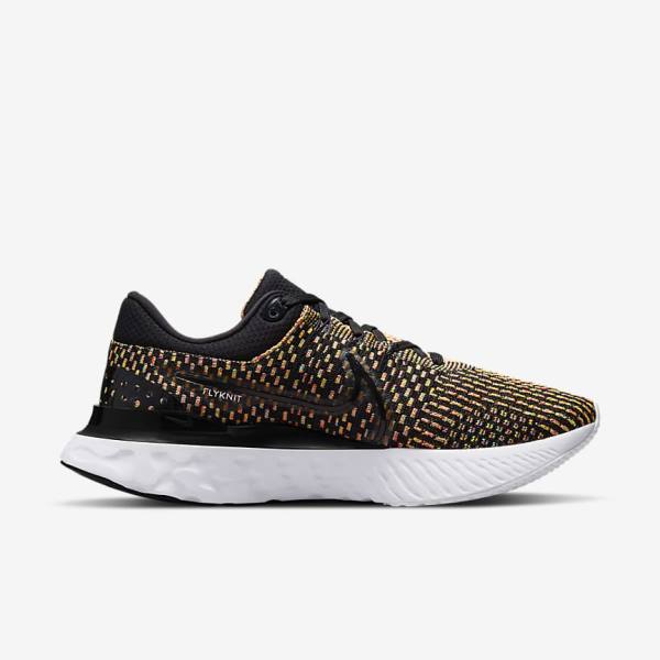 Buty do Biegania Męskie Nike React Infinity Run Flyknit 3 Szosowe Czarne Niebieskie Różowe Białe | NK037IZB