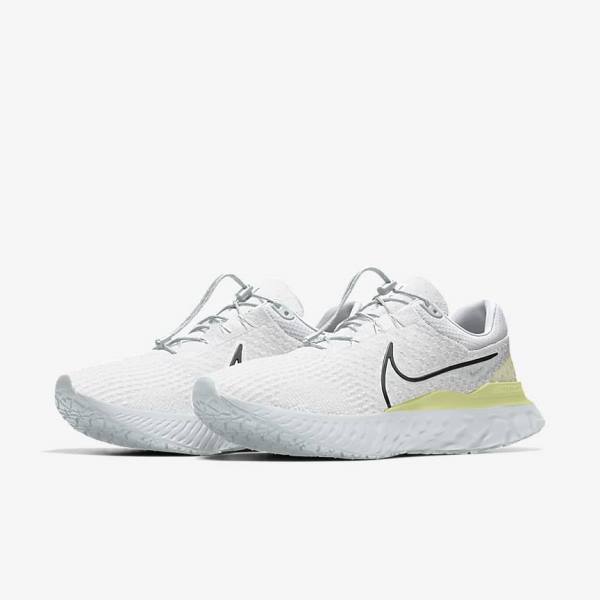 Buty do Biegania Męskie Nike React Infinity Run 3 By You Custom Szosowe Białe | NK327RWF