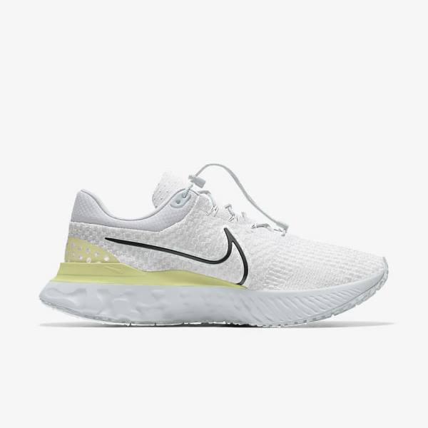 Buty do Biegania Męskie Nike React Infinity Run 3 By You Custom Szosowe Białe | NK327RWF