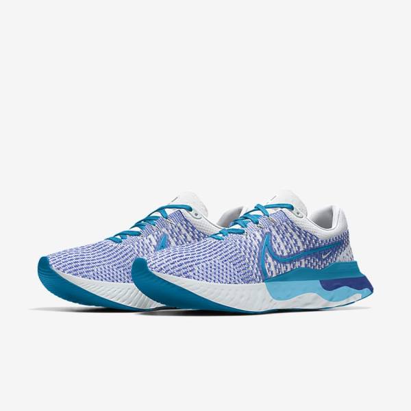 Buty do Biegania Męskie Nike React Infinity Run 3 By You Custom Szosowe Białe Niebieskie Białe | NK571GAY