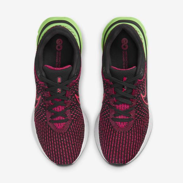 Buty do Biegania Męskie Nike React Infinity Run Flyknit 3 Szosowe Czarne Zielone Czerwone | NK659EMA