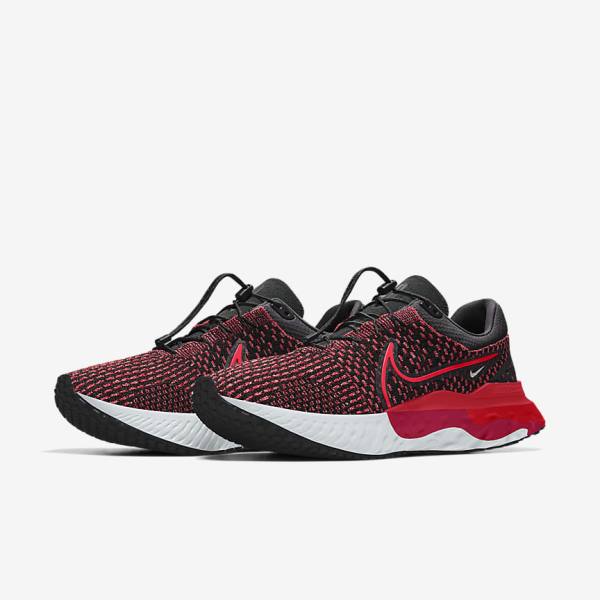 Buty do Biegania Męskie Nike React Infinity Run 3 By You Custom Szosowe Czarne | NK890JVQ