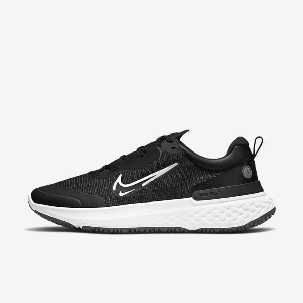 Buty do Biegania Męskie Nike React Miler 2 Shield Weatherised Szosowe Czarne Głęboka Szare Platyna | NK149TKF