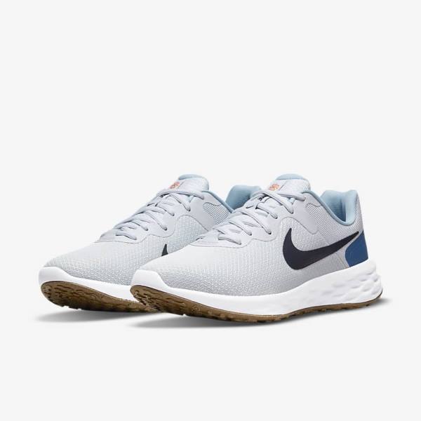 Buty do Biegania Męskie Nike Revolution 6 Next Nature Szosowe Platyna Ciemny Niebieskie Niebieskie | NK248RDH