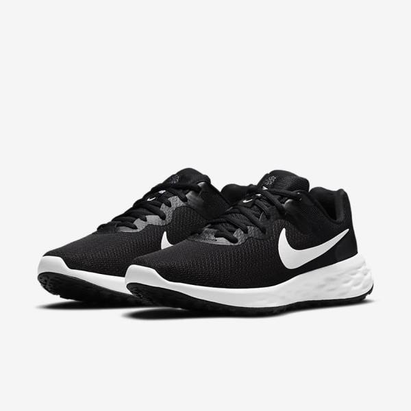 Buty do Biegania Męskie Nike Revolution 6 Next Nature Szosowe Czarne Szare Białe | NK290PBS