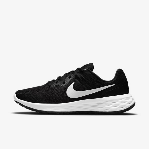 Buty do Biegania Męskie Nike Revolution 6 Next Nature Szosowe Czarne Szare Białe | NK290PBS