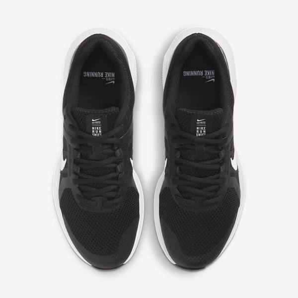 Buty do Biegania Męskie Nike Run Swift 2 Szosowe Czarne Ciemny Szare Białe | NK672WHK