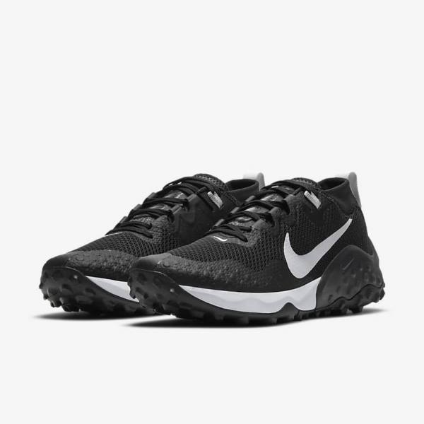 Buty do Biegania Męskie Nike Wildhorse 7 Trailowe Czarne Ciemny Szare Platyna | NK472MDS