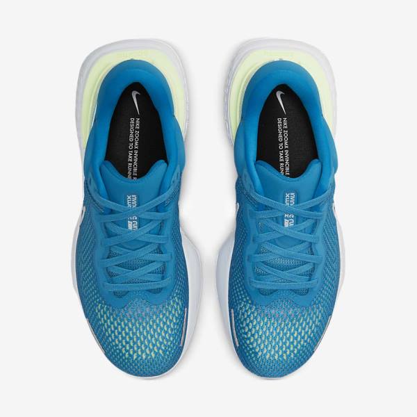 Buty do Biegania Męskie Nike ZoomX Invincible Run Flyknit Szosowe Niebieskie Głęboka Zielone Szare Białe | NK132SHV