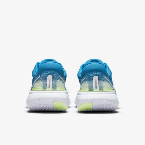 Buty do Biegania Męskie Nike ZoomX Invincible Run Flyknit Szosowe Niebieskie Głęboka Zielone Szare Białe | NK132SHV