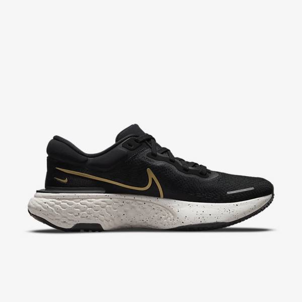 Buty do Biegania Męskie Nike ZoomX Invincible Run Flyknit Szosowe Czarne Metal Złote | NK608FAQ