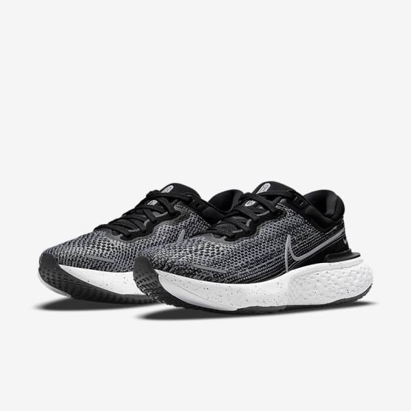 Buty do Biegania Męskie Nike ZoomX Invincible Run Flyknit Szosowe Białe Czarne Białe | NK704VCW