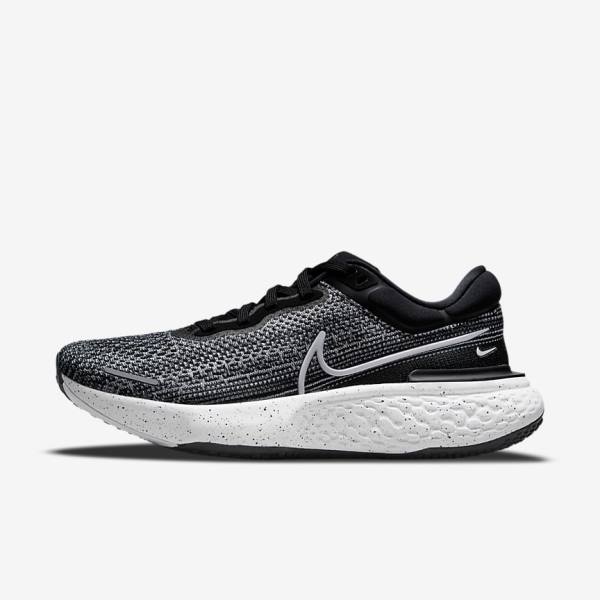 Buty do Biegania Męskie Nike ZoomX Invincible Run Flyknit Szosowe Białe Czarne Białe | NK704VCW