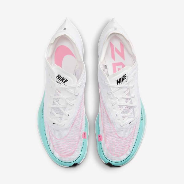 Buty do Biegania Męskie Nike ZoomX Vaporfly Next% 2 Szosowe Wyścigowe Zielone Niebieskie Białe Czarne | NK647JRK