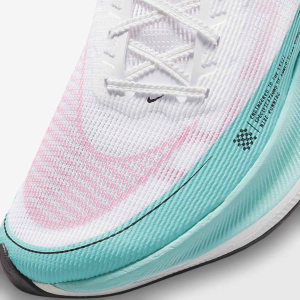 Buty do Biegania Męskie Nike ZoomX Vaporfly Next% 2 Szosowe Wyścigowe Zielone Niebieskie Białe Czarne | NK647JRK